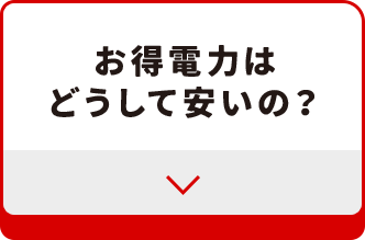 お得電力はどうして安いの？