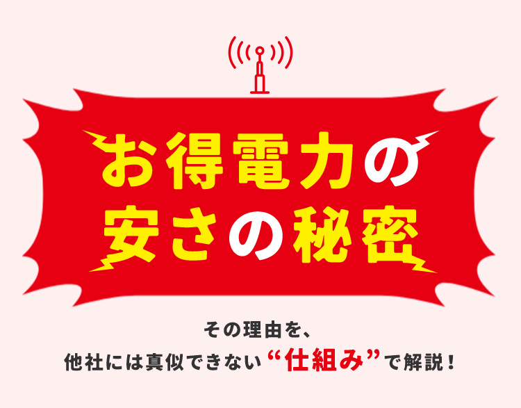 お得電力の安さの秘密 その理由を、他社には真似できない“仕組み”で解説！